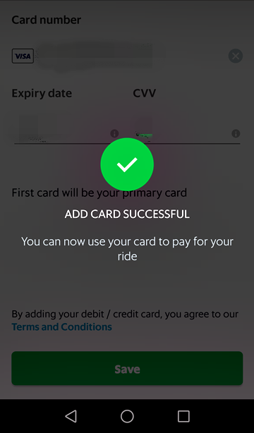 Grabクレジットカード設定方法