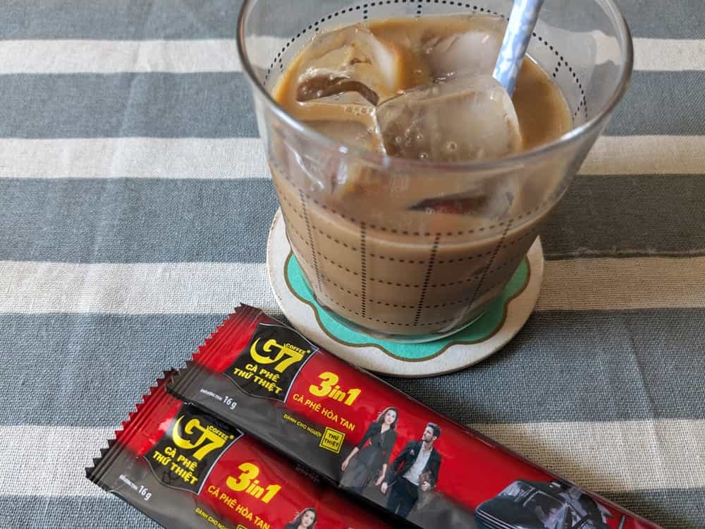 ベトナムインスタントコーヒー3in1をアイスにしたところ